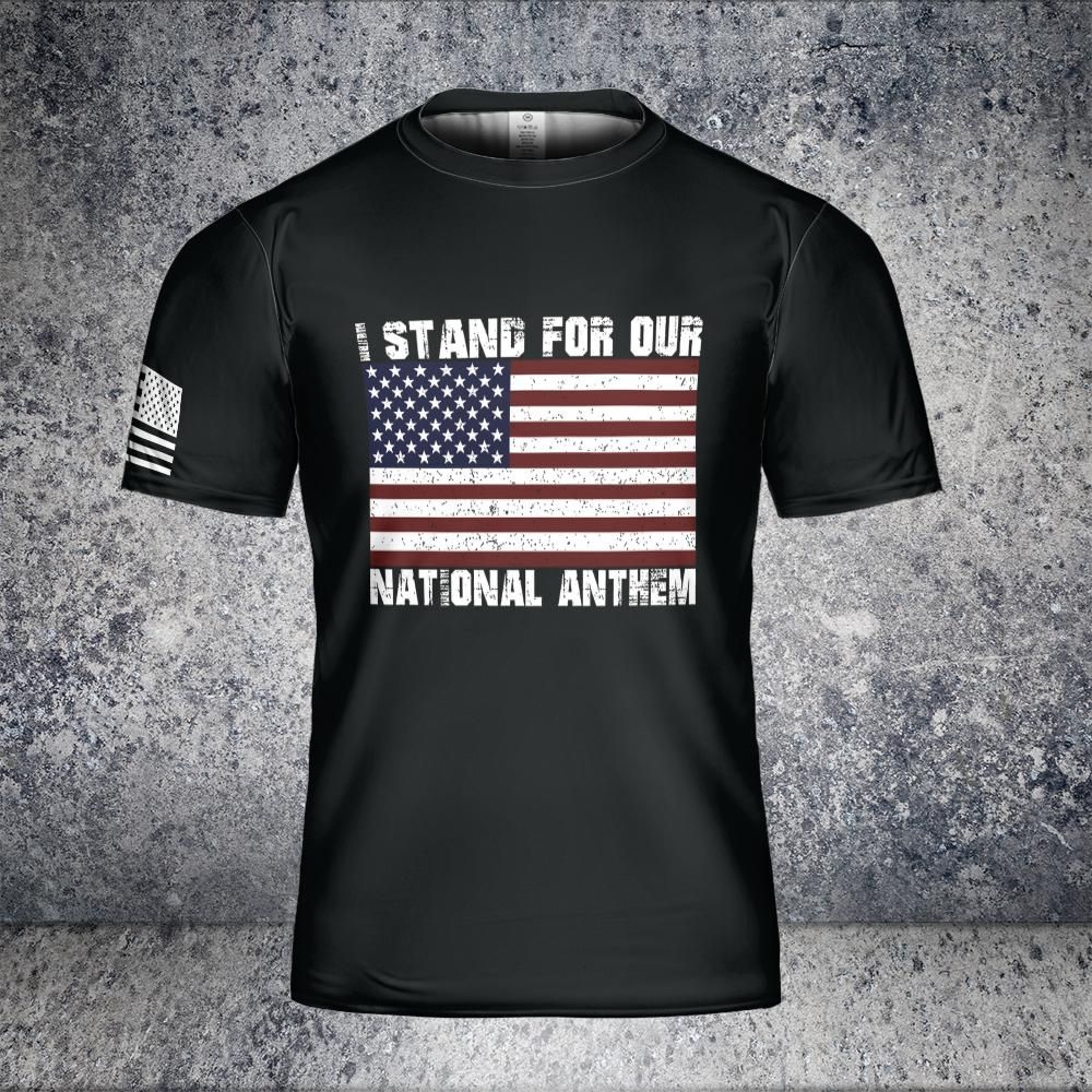 U.S Flag Patriotic Military Army Mens T-Shirt Printed & Packaged in The USA- C-DN-021121