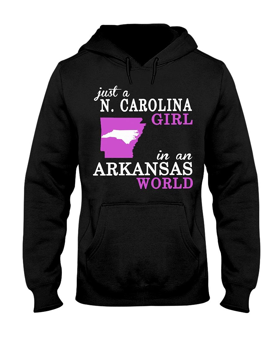 N Carolina - Arkansas - Just a shirt -�Hooded Sweatshirt