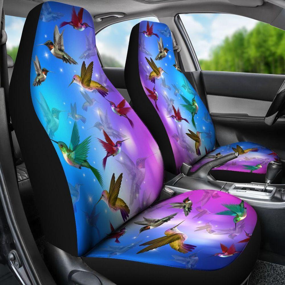 FUN CAR DECOR HUMMINGBIRDS TWINKLED SEAT COVERS