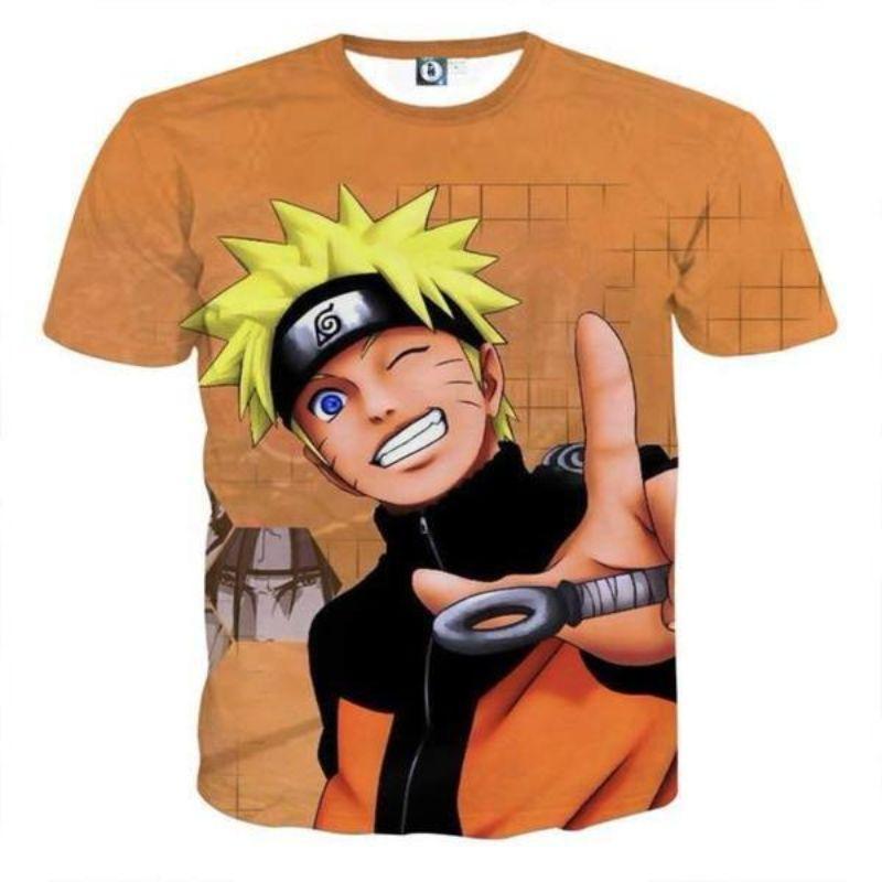 Naruto Smiling Orange 3D Printed Naruto TShirt