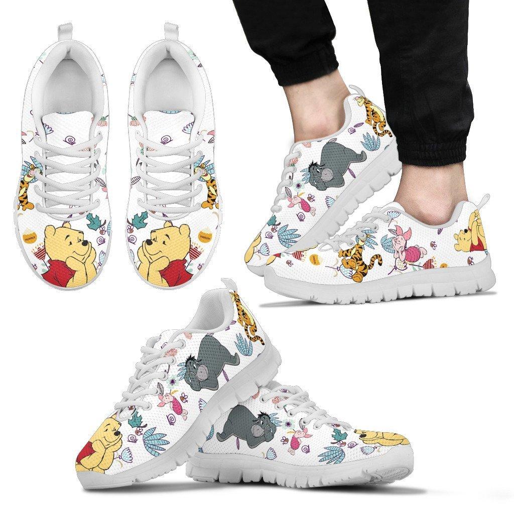 Winnie the Pooh Pattern Adidas Unisex Sneakers Trending