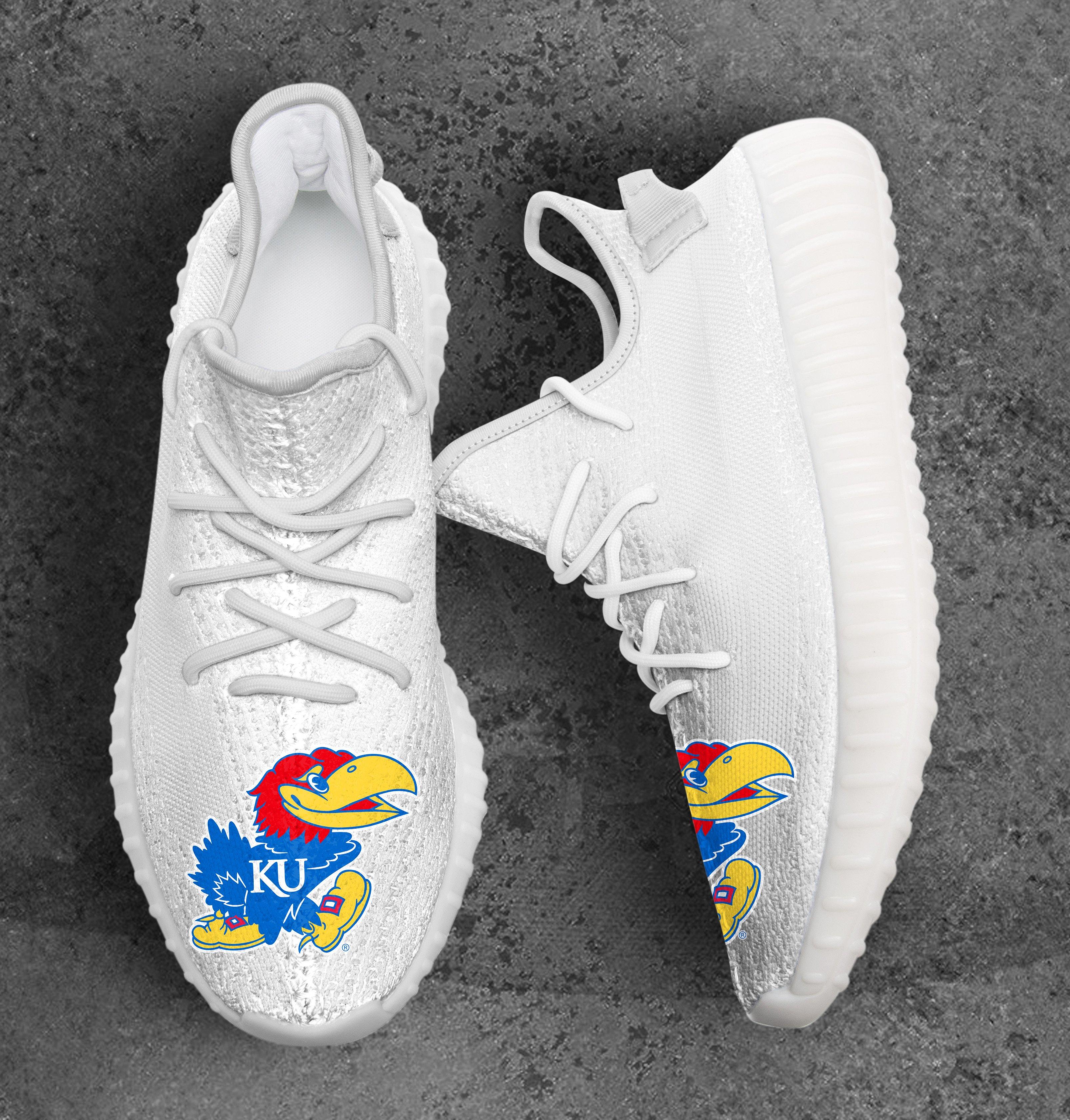 Kansas Jayhawks NCAA Teams Yeezy Boost 350 V2 Shoes Sneaker Top Branding Trends 2020 White Edition (Copy)