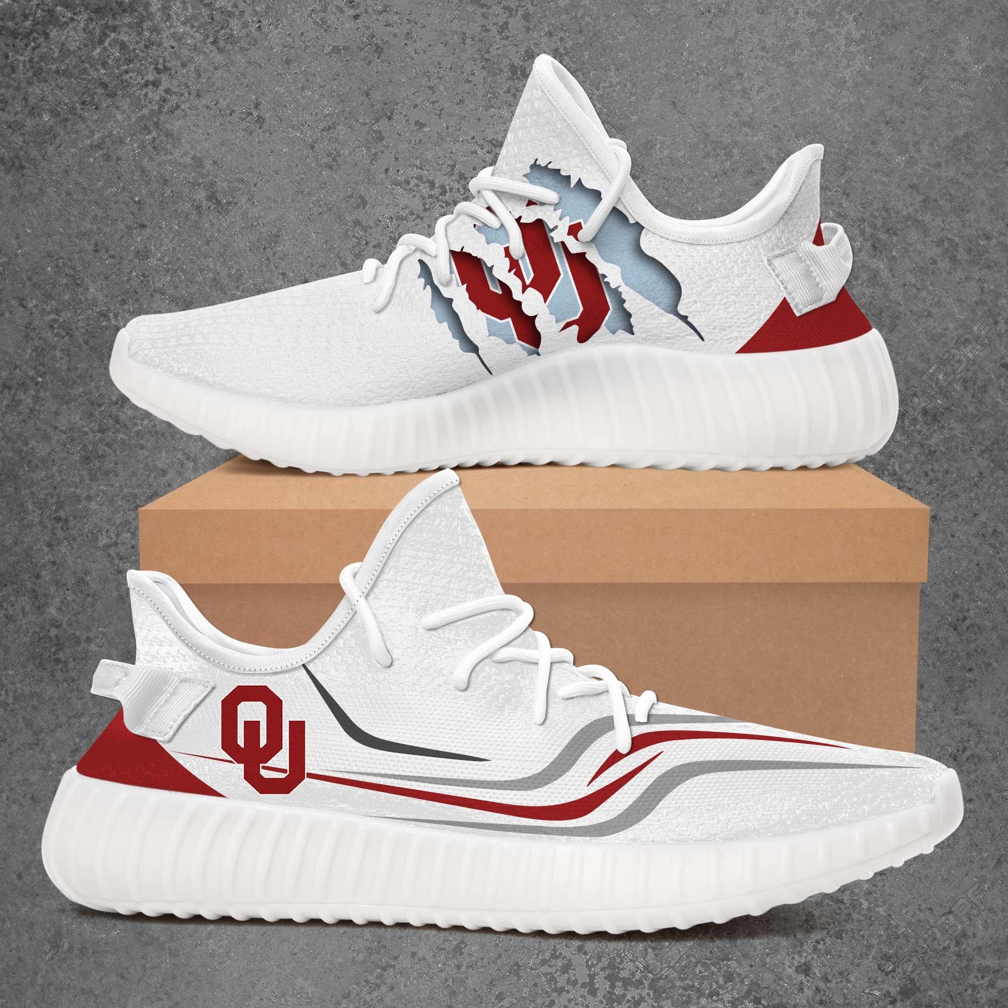 Oklahoma NCAA Teams Yeezy Boost 350 V2 Shoes Sneaker Top Branding Trends 2020 White Edition