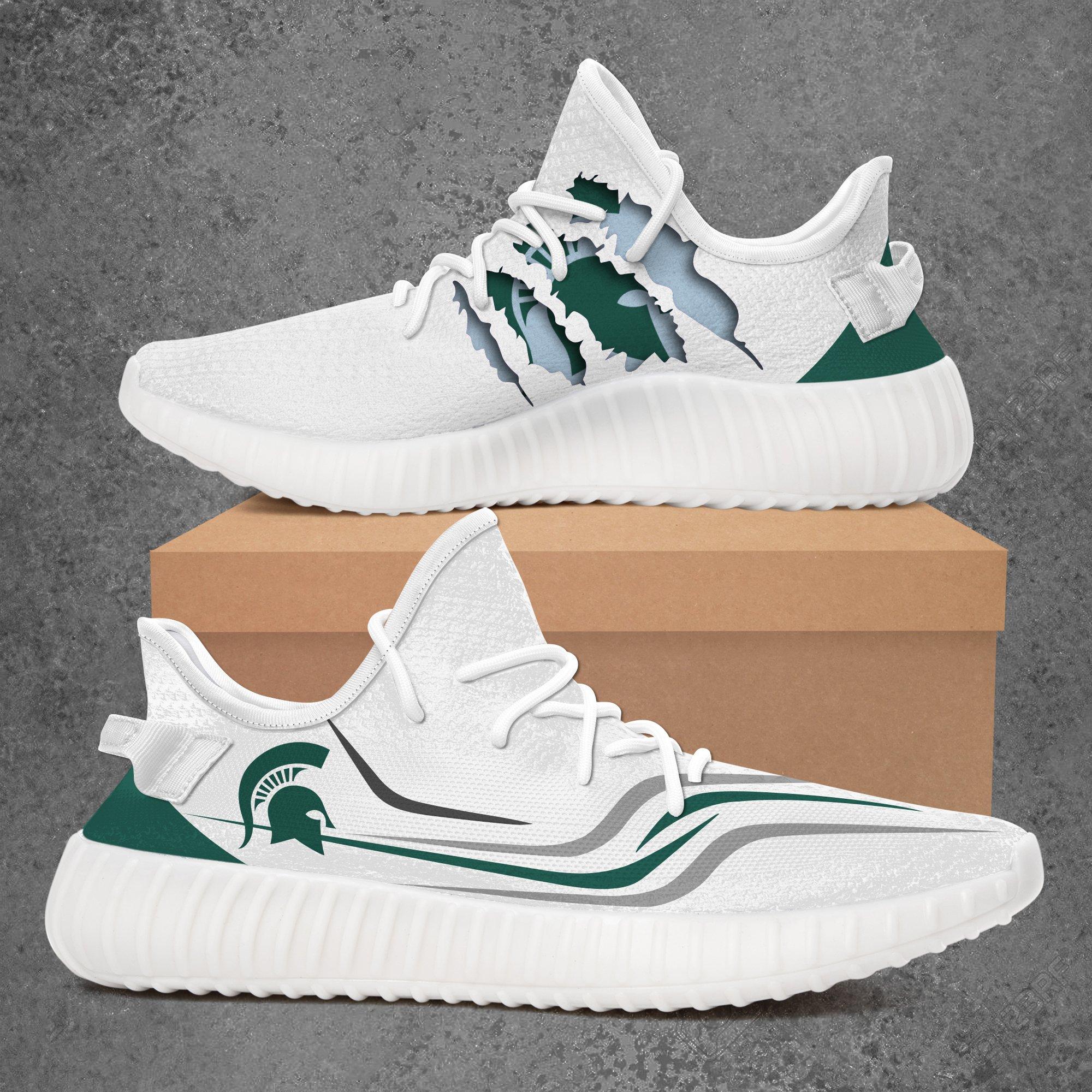 Michigan State Spartans NCAA Teams Yeezy Boost 350 V2 Shoes Sneaker Top Branding Trends 2020 (Copy)