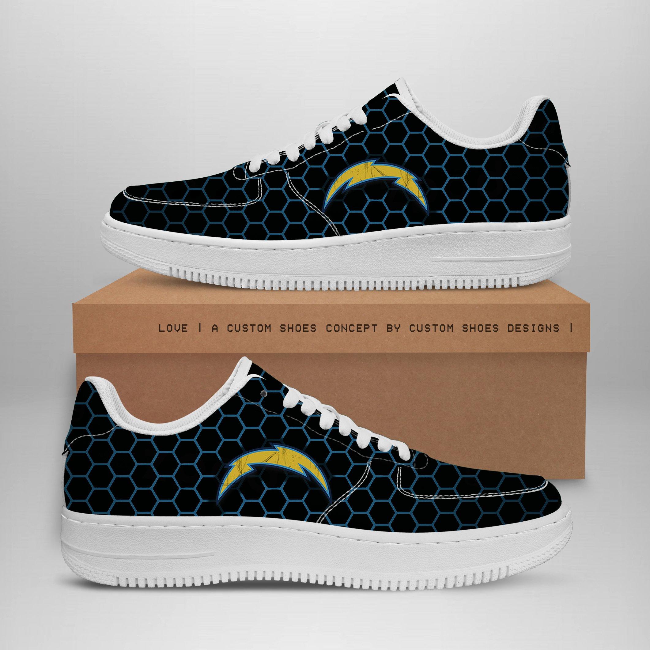 Los Angeles Chargers NFL Football Air Force 1 Custom Shoes For Women ...