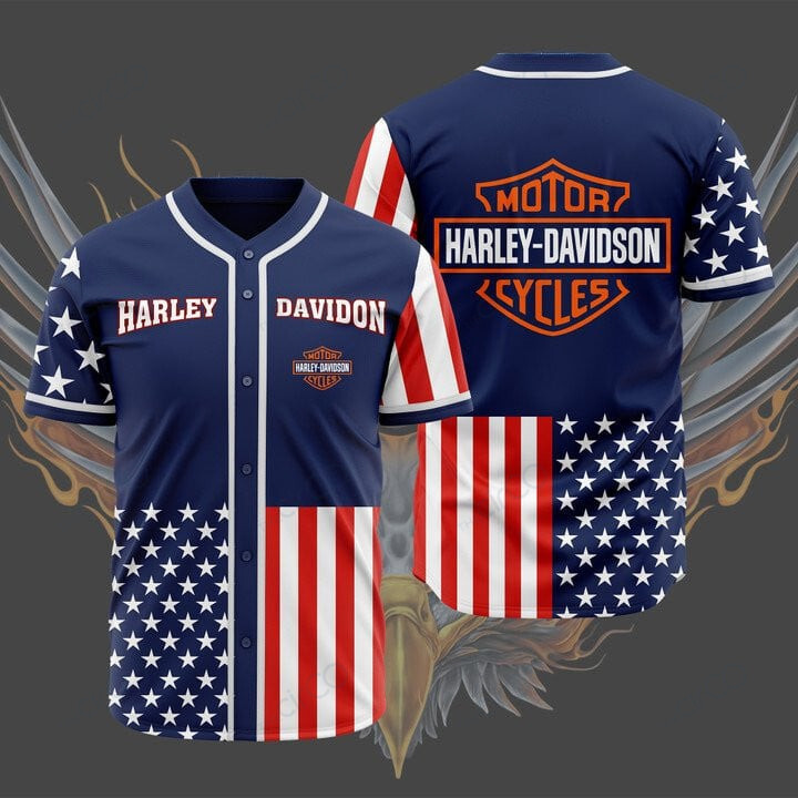 Harley Davidson Baseball Jersey VD34