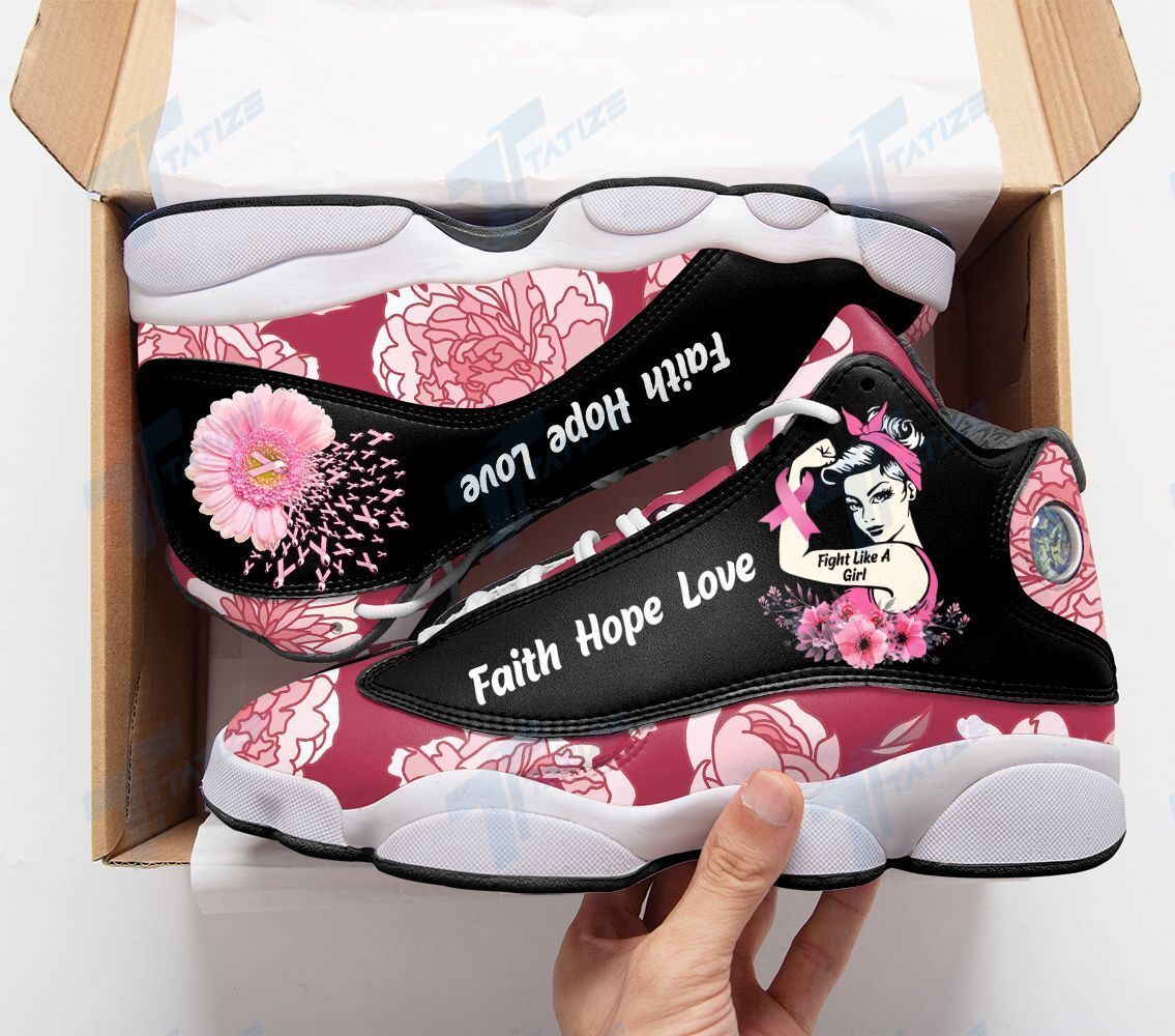 Breast cancer fight like a girl 13 Sneakers XIII Shoes