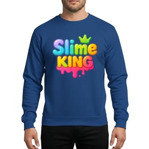 Slime King Birthday Squad Gooey Dripping Purple Blue Green Pink Gradient Artwork for Boys Men Sweatshirt
