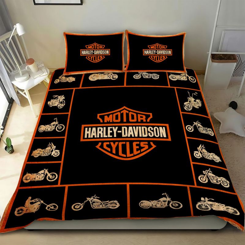 Harley Davidson Motorcycles Bedding Set Cover Design 3D NAAB17