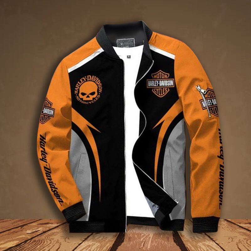 Harley Davidson Motorcycle Design 3D Bomber Jacket - GF2815