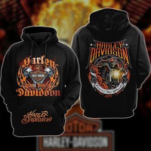 Harley-Davidson Twin Pistons and Flames Merch, Forever Free Wheels Vintage Harley-Davidson Hoodie NE12.830