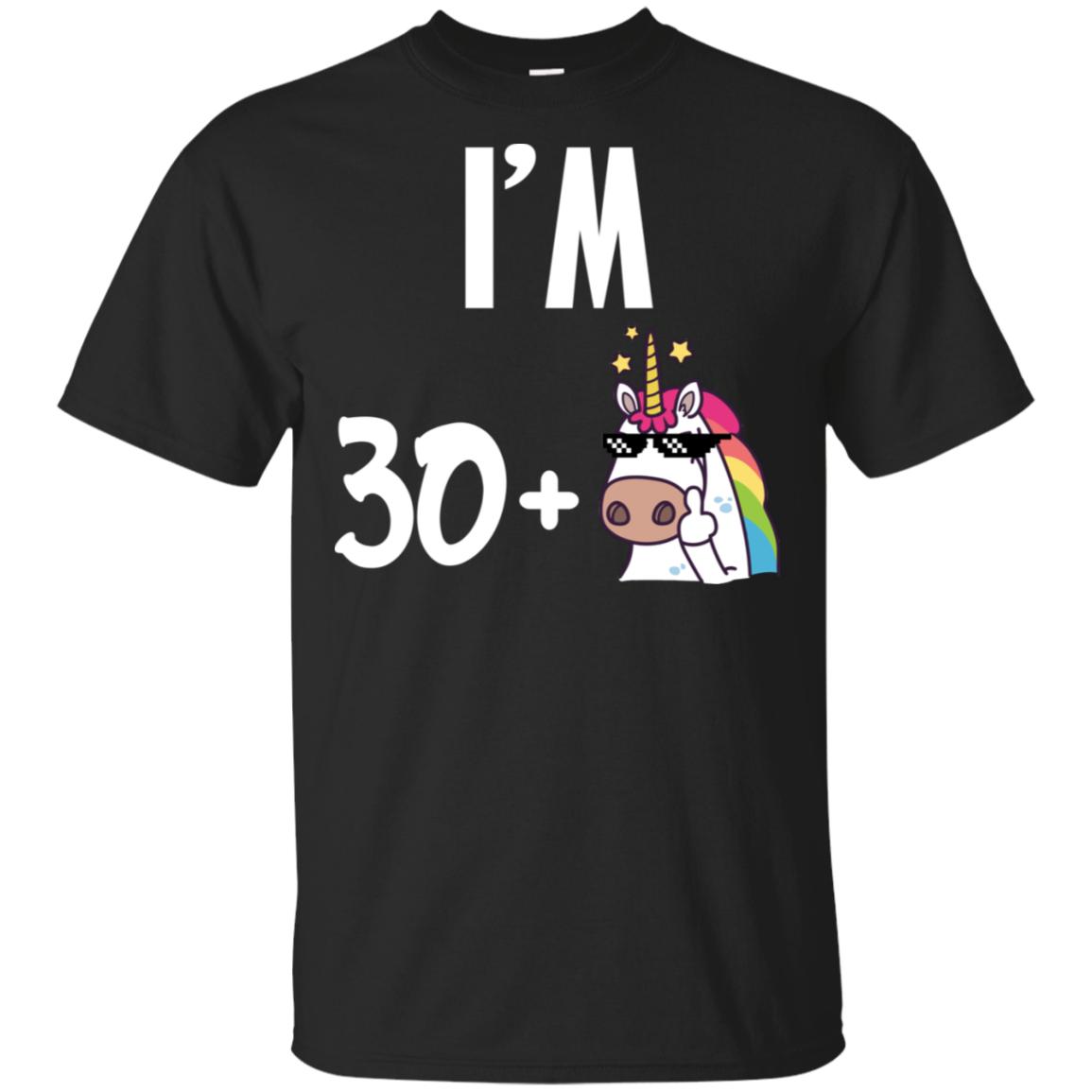 I’m 30 plus 1 middle finger Unicorn 31st Funny Birthday T-shirt HA03