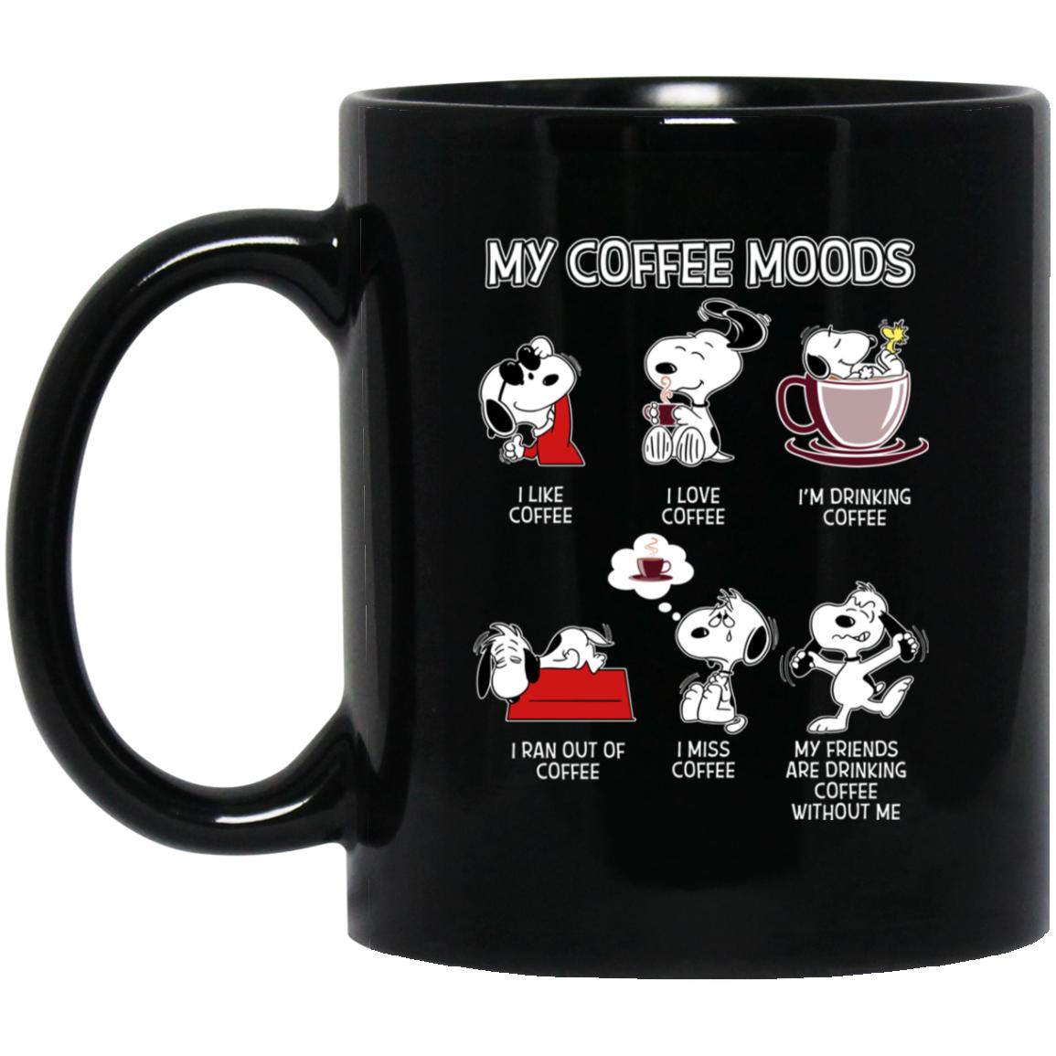 My Coffee Moods Funny Snoopy Mood Mug
