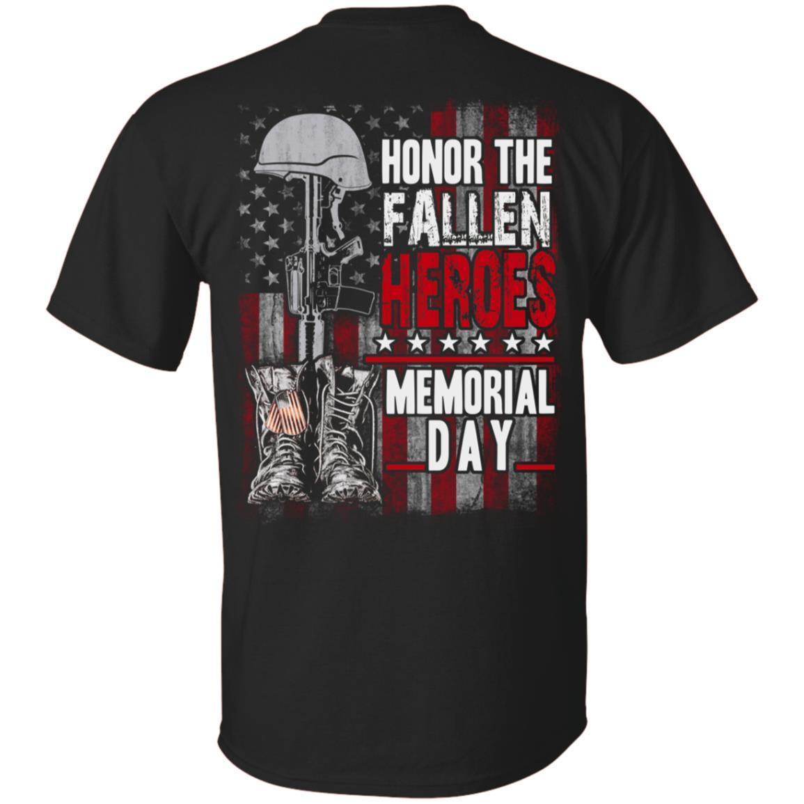 Honor The Fallen Heroes Memorial Day T Shirt Patriot Veterans Tt05 5345