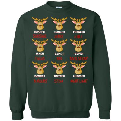 Funny Deer Hunting Reindeer Christmas Sweatshirt