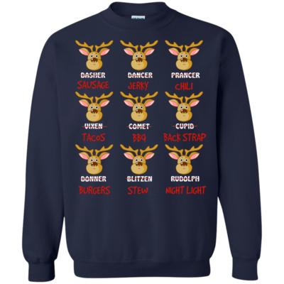 Funny Deer Hunting Reindeer Christmas Sweatshirt