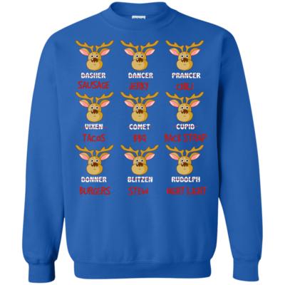 Funny Deer Hunting Reindeer Christmas Sweatshirt