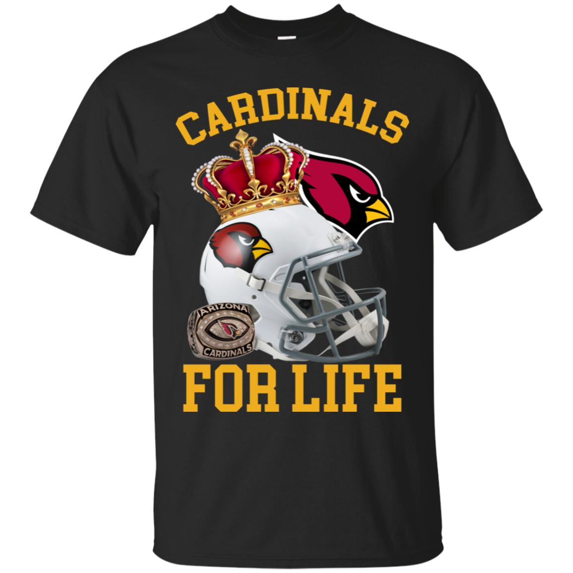 Cardinals For Life King Football Helmet T-Shirt