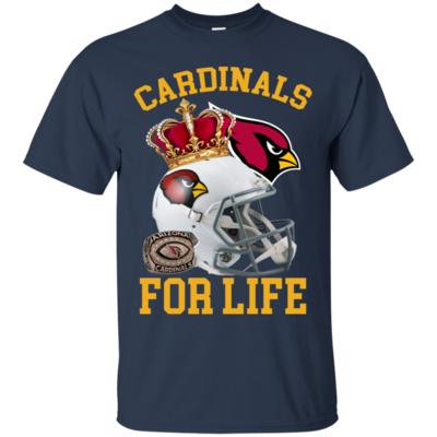 Cardinals For Life King Football Helmet T-Shirt