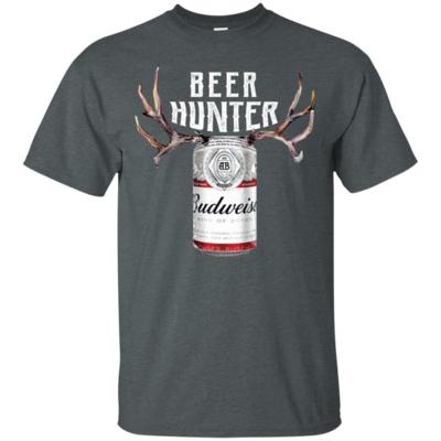 Beer Hunter Budweiser Funny Hunting Beer Reindeer T-Shirt