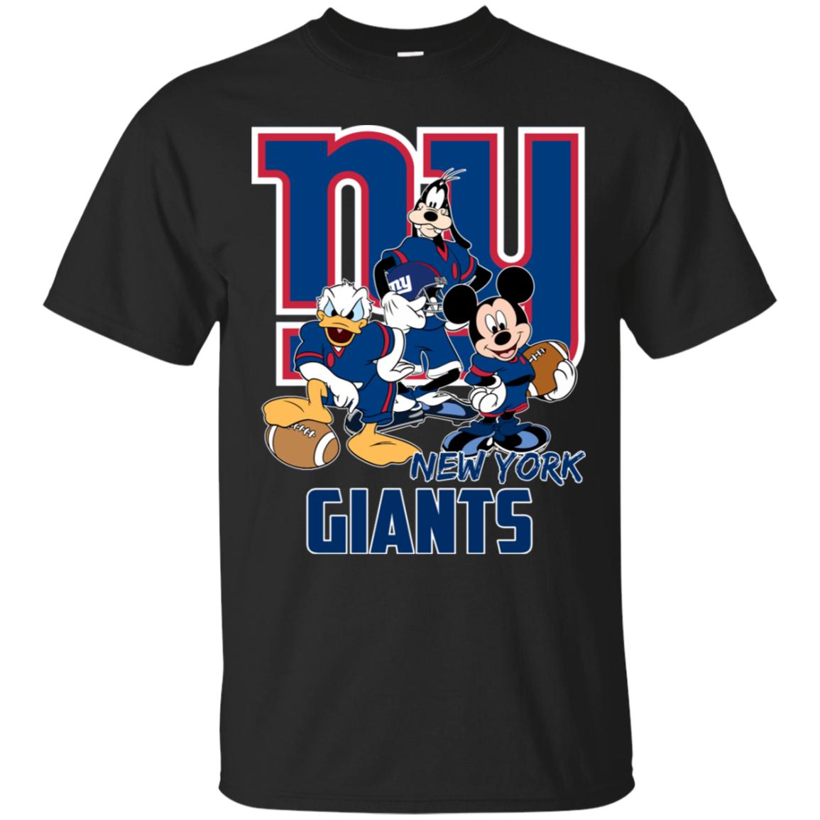 Disney Mickey, Donald and Goofy are Giants Fan Funny Football T-Shirt
