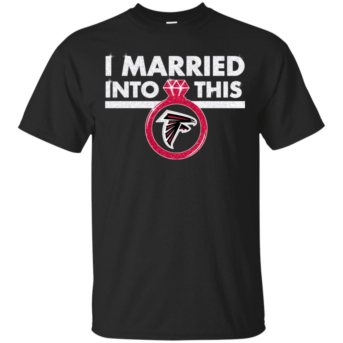 Sparkle Diamond Ring I Married Into This Falcons Football Fan T-Shirt