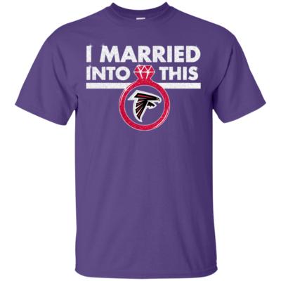 Sparkle Diamond Ring I Married Into This Falcons Football Fan T-Shirt