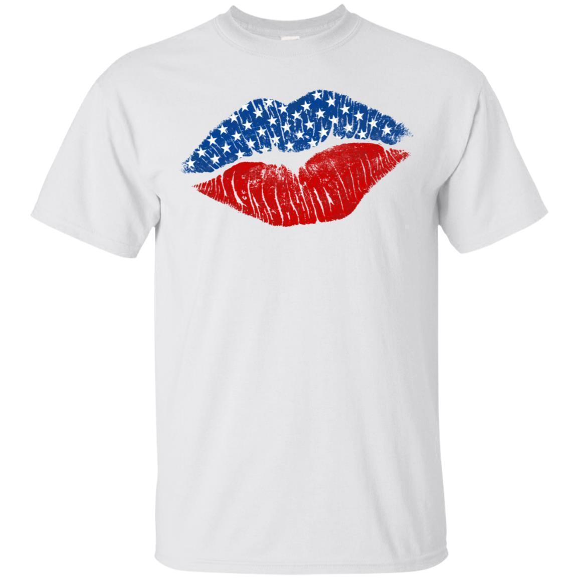 4th July Sexy Lips T-Shirt American Flag Men Women VA06