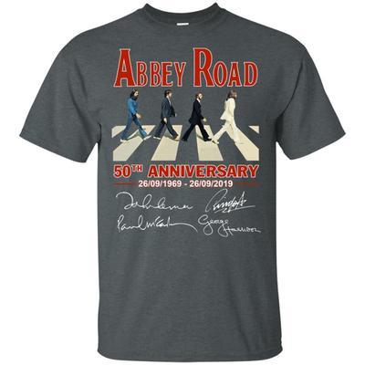 Abbey Road 50th Anniversary The Beatles T-shirt Signatures 1969-2019 LT05