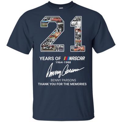 Benny Parsons 21 Years Anniversary Nascar T-shirt PT06