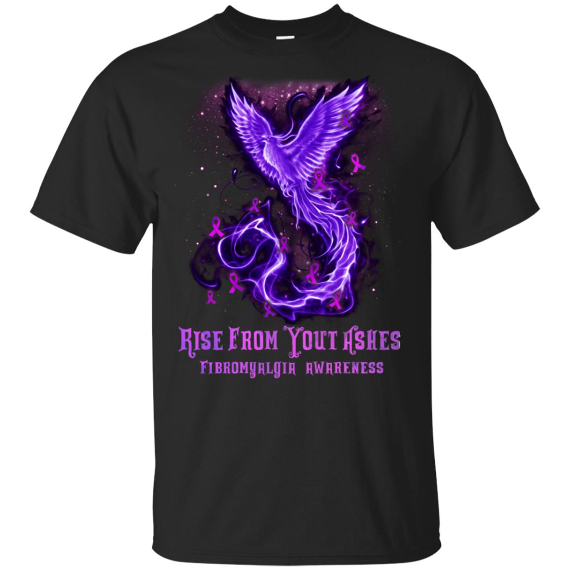 Rise From Your Ashes Fibromyalgia Awareness T-shirt Purple Phoenix TT05
