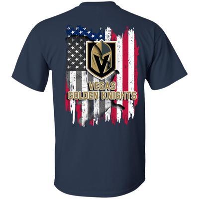 Vegas Golden Knights American Flag Hockey T-Shirt Fan 4th July PT06