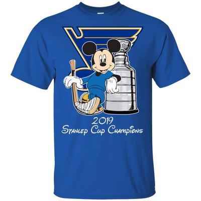 Mickey St. Louis Blues NHL Stanley Cup Champions 2019 T-shirt TT06