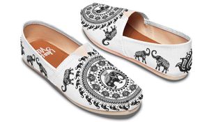 Wildomee TWIN ELEPHANTS 1 Limited Edition Toms Slip On Shoes