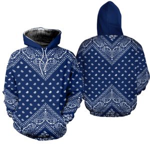 Zolaa NAVY Bandana Limited Edition All Over Print Sweatshirt Zip Hoodie T shirt Bomber Jacket Fleece Hoodie Size S-5XL NLA063901