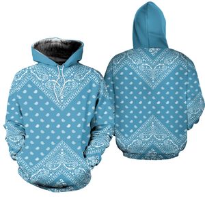 Zolaa OCEAN BLUE Bandana Limited Edition All Over Print Sweatshirt Zip Hoodie T shirt Bomber Jacket Fleece Hoodie Size S-5XL NLA063901