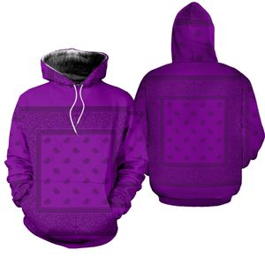 Zolaa PURPLE Bandana Limited Edition All Over Print Sweatshirt Zip Hoodie T shirt Bomber Jacket Fleece Hoodie Size S-5XL NLA063001