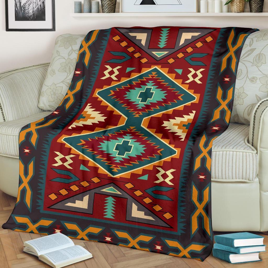 Native American Tribal Ethnic Pattern Premium Blanket