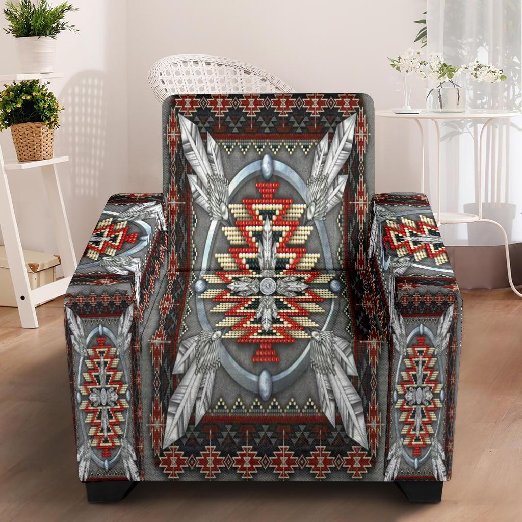 Naumaddic Arts Native American 43" Chair Slip Cover