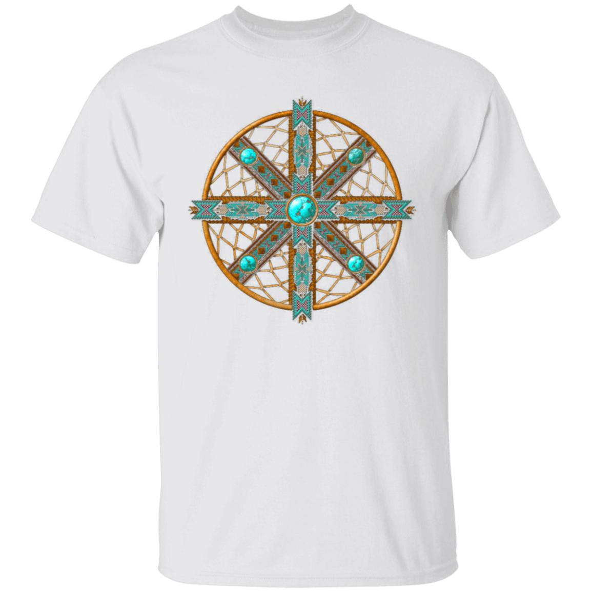 Leather and Turquoise Dreamcatcher Mandala T-Shirt