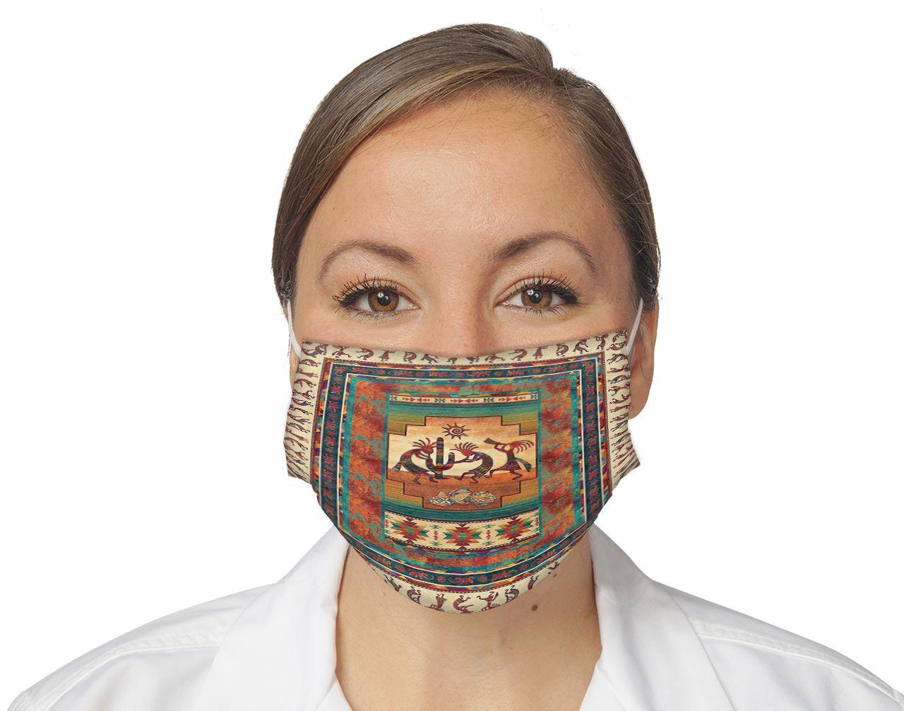 GB-NAT00054  Kokopelli Myth Native American Face Mask 3D