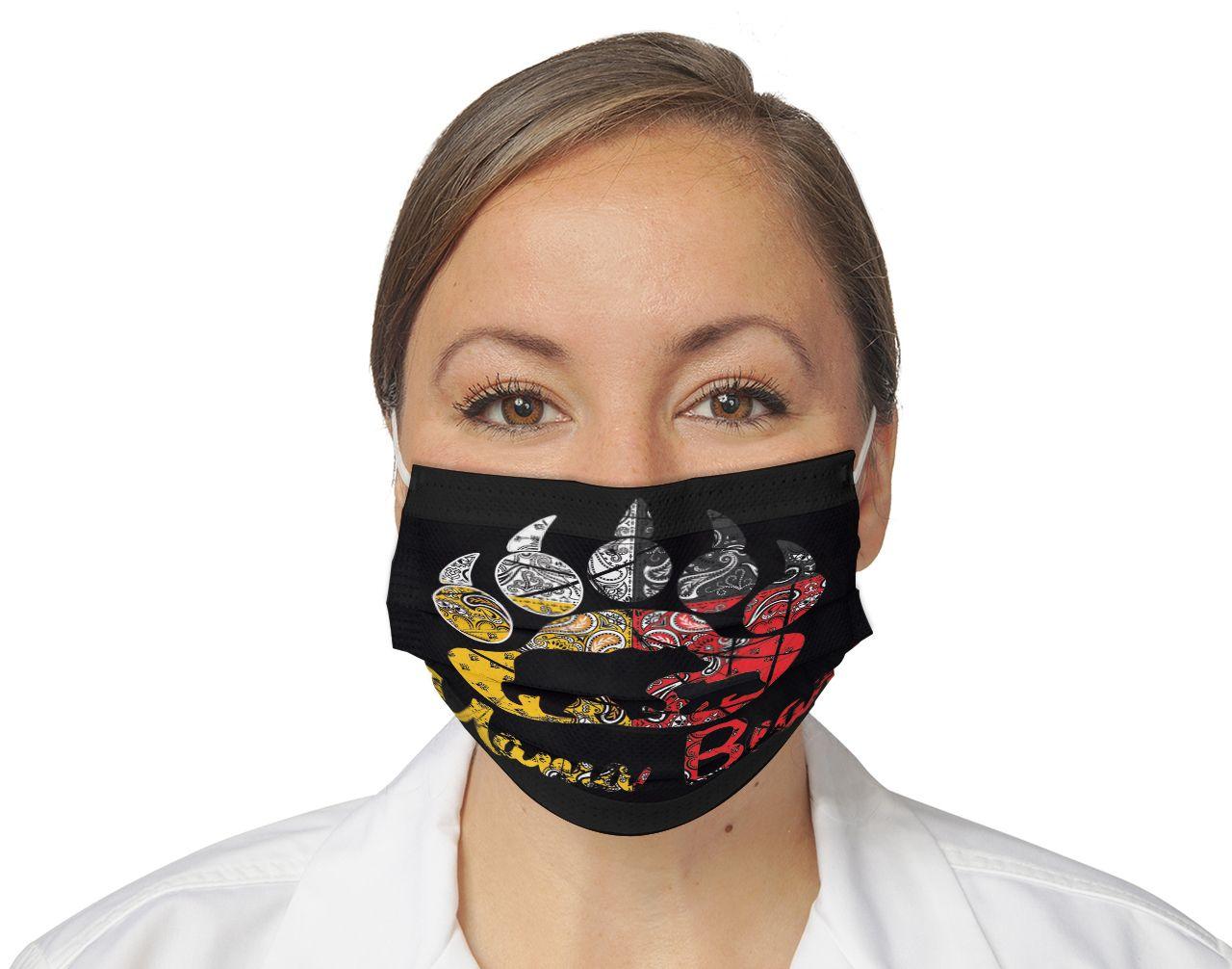 GB-NAT00085 Mama Bear Native American Face Mask 3D