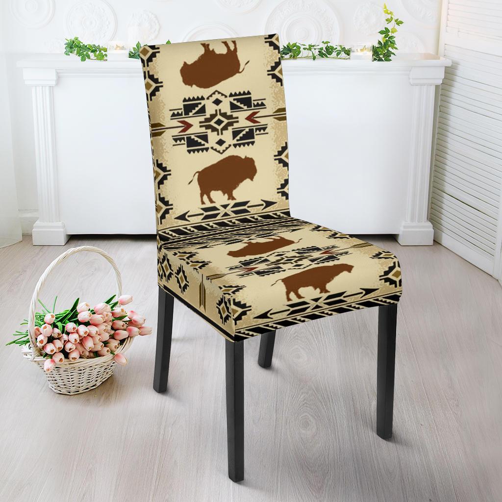 GB-NAT00386 Bison Native American Dining Chair Cover