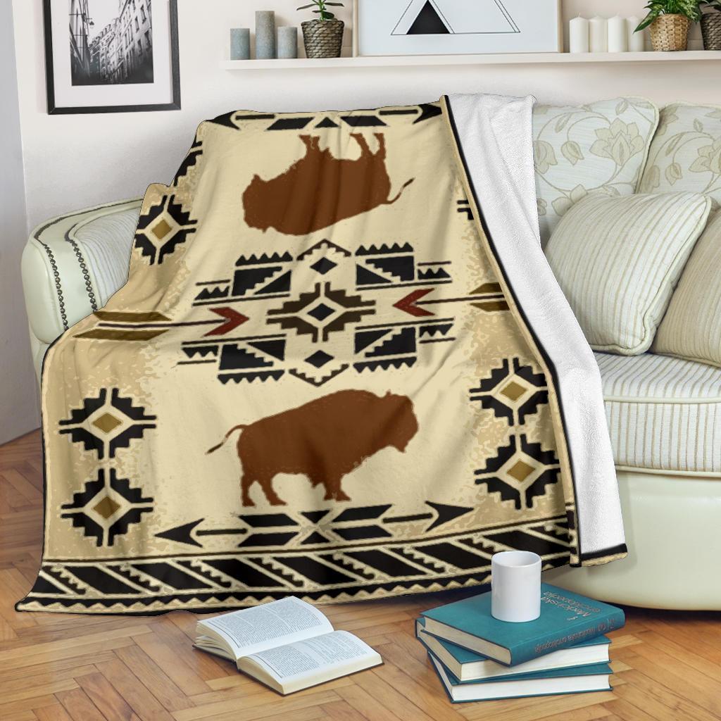 GB-NAT00386 Bison Native American Blanket