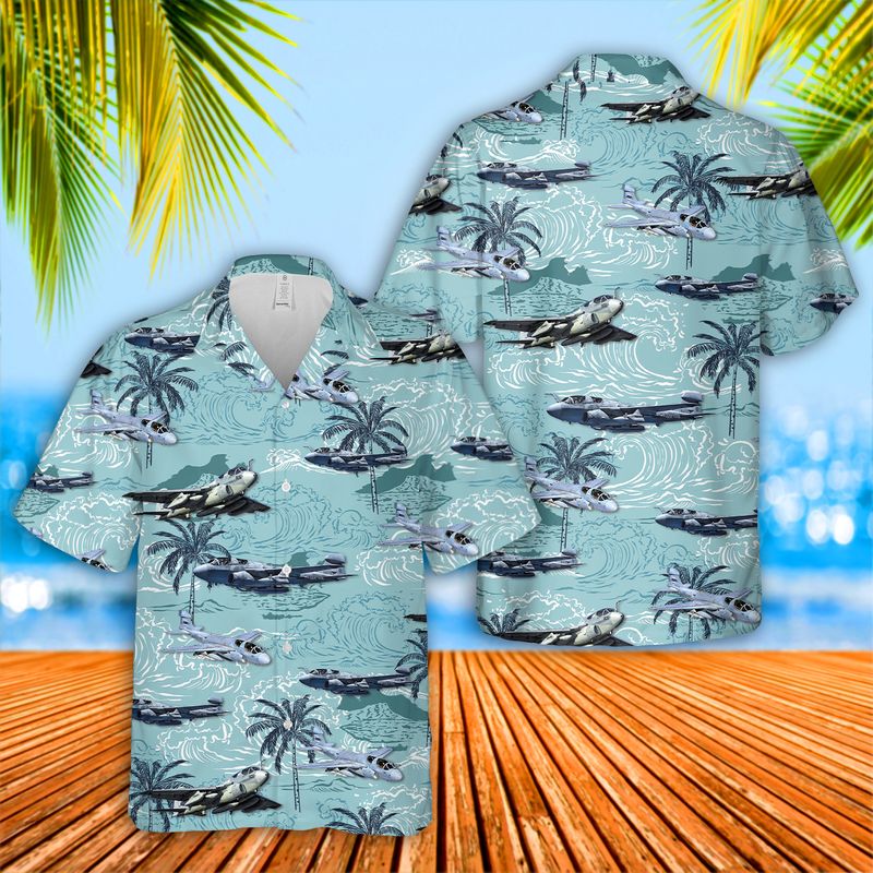 NLMP1006BC08 US Navy Northrop Grumman EA-6B Prowler Hawaiian Shirt