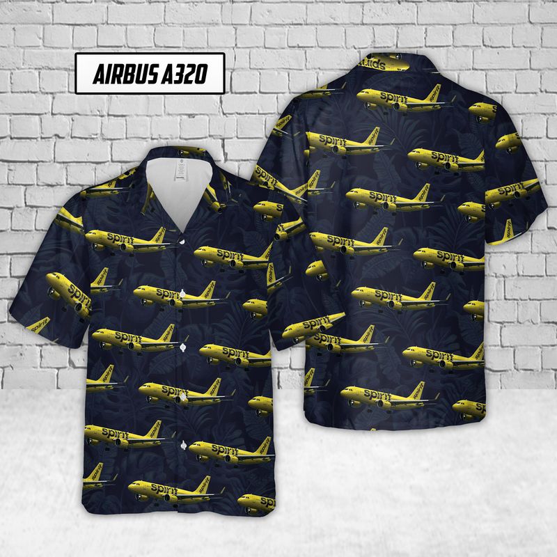 BBTT2106BC21 Spirit Airlines Airbus A320 Hawaiian Shirt