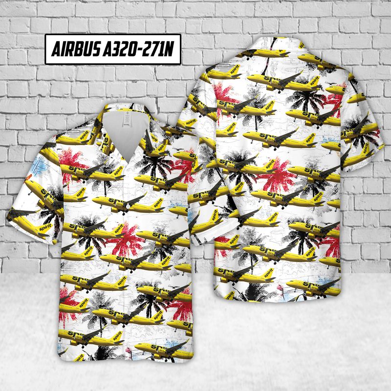 BBTT2106BC30 Spirit Airlines Airbus A320-271N Hawaiian Shirt