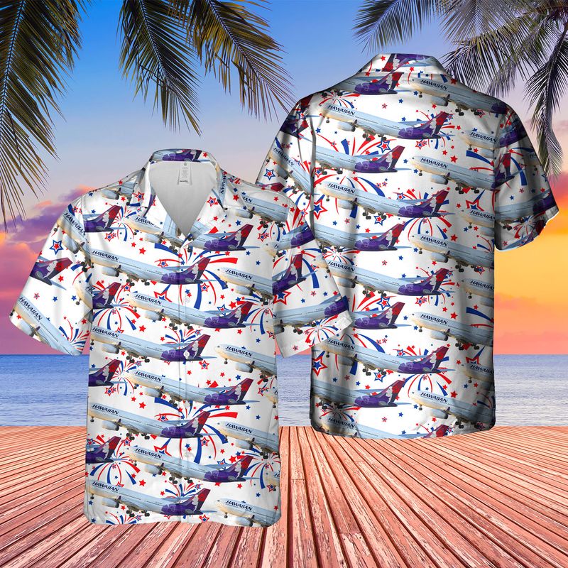 TNLT2306BC21 Hawaiian Airlines Airbus A330-243 Hawaiian Shirt