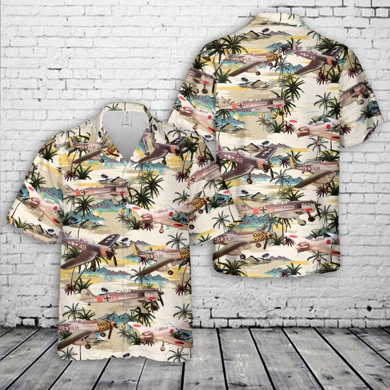 NLSI1012BC09 Great Warbirds of WWII Fighter Planes Hawaiian Shirt