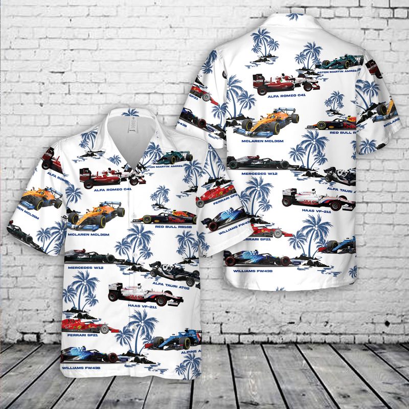 Formula 1 Team Cars 2021 Hawaiian Shirt